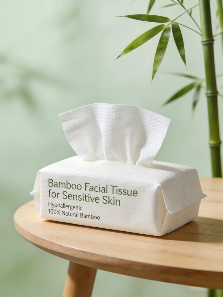 Unbleached bamboo tissue