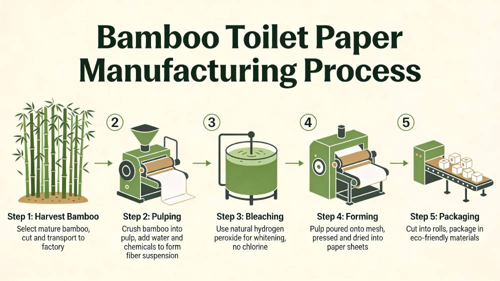 how is bamboo toilet paper made