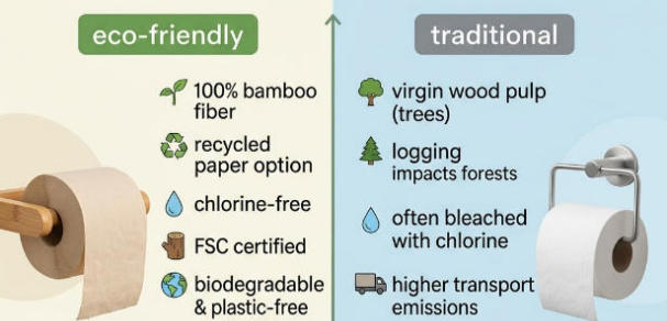 Eco-friendly vs Traditional Toilet Paper
