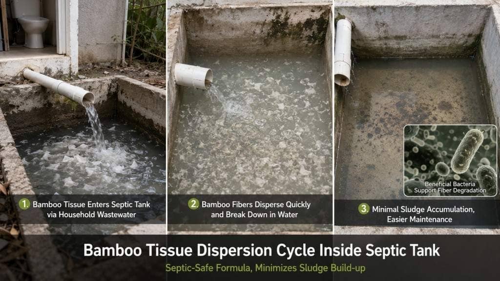 Bamboo Tissue Dispersion Cycle Inside Septic Tank