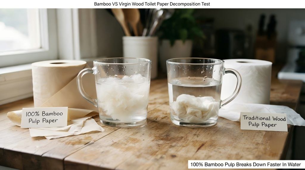 Bamboo VS Virgin Wood Toilet Paper Decomposition Test