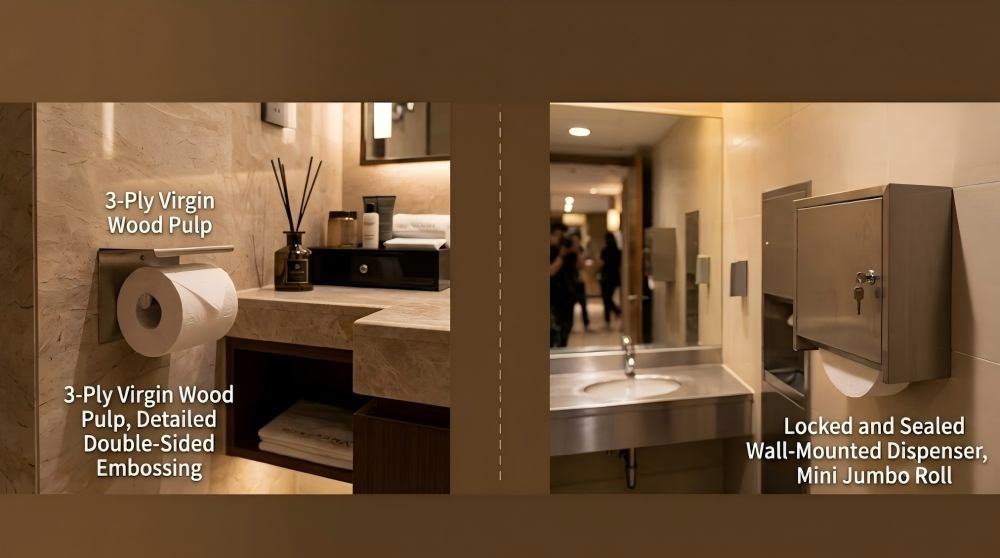 Commercial Toilet Paper in hotel