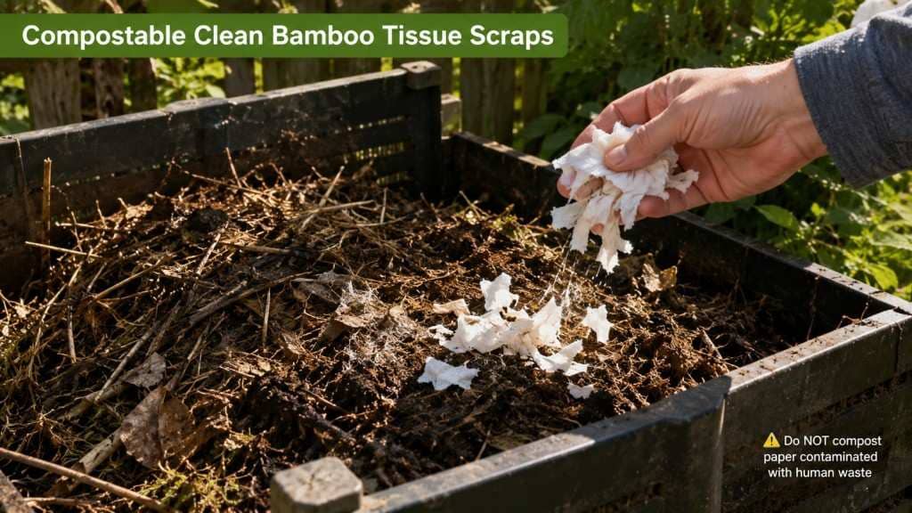 Compostable Clean Bamboo Tissue Scraps