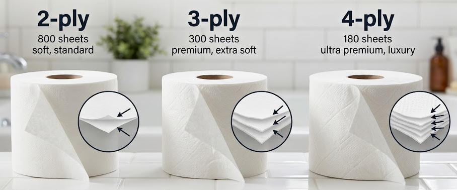 Key Differences in Multi-ply Toilet Paper