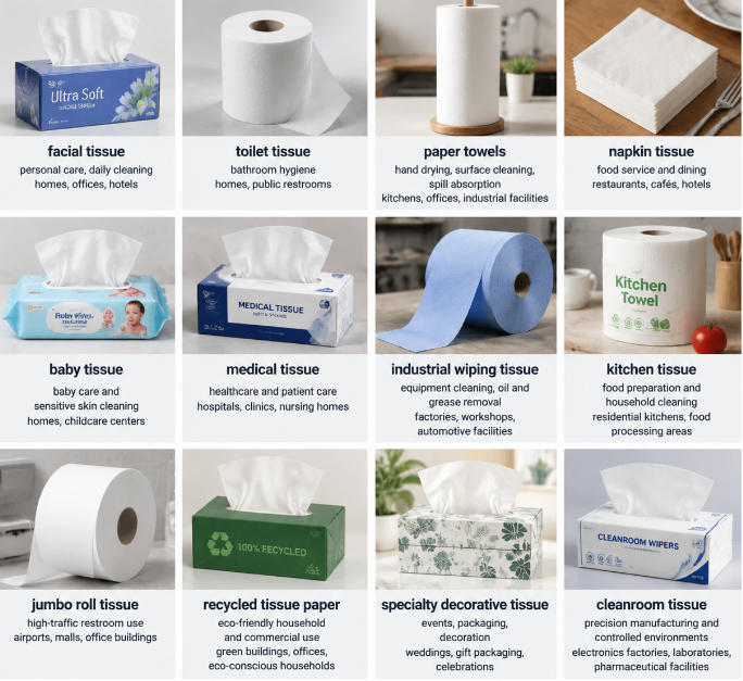 Types of Tissue Paper for Different Applications