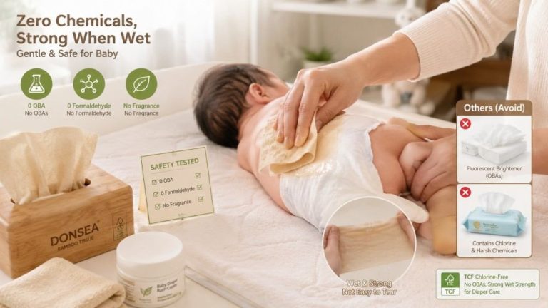 bamboo tissue paper, TCF chlorine-free, no OBAs