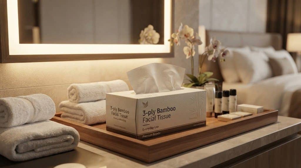 3-ply bamboo facial tissue