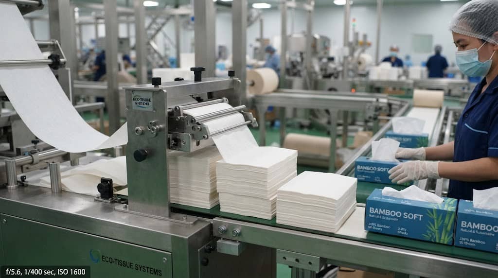 Bamboo Facial Tissue Softness Line