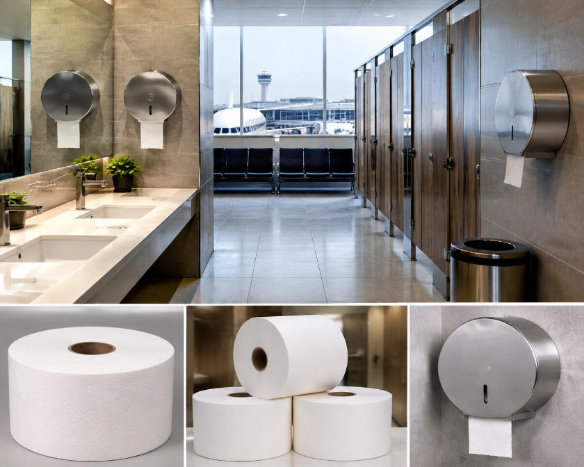 Commercial Toilet Paper for Transportation Hubs
