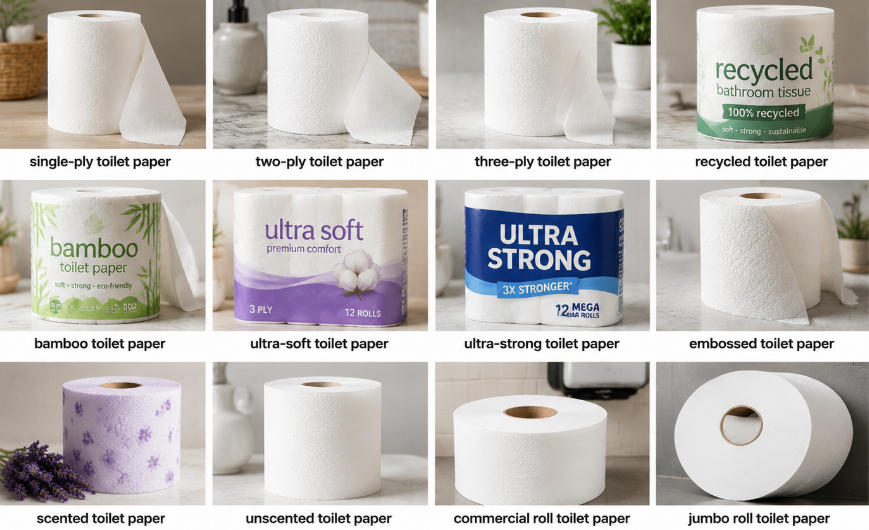 Common Types of Toilet Paper