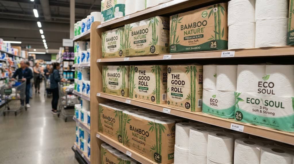 Retail Bamboo Toilet Paper Display
