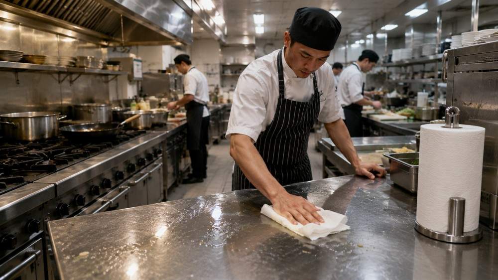 TAD Kitchen Paper used in restaurant kitchen